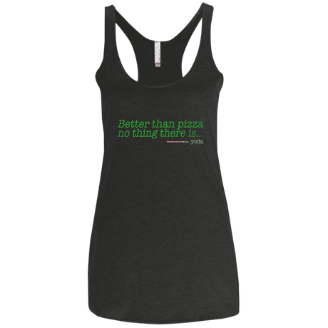 T-Shirts Vintage Black / X-Small Eat pizza, You must Women's Triblend Racerback Tank