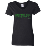 T-Shirts Black / S Eat pizza, You must Women's V-Neck T-Shirt