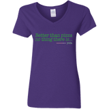 T-Shirts Purple / S Eat pizza, You must Women's V-Neck T-Shirt