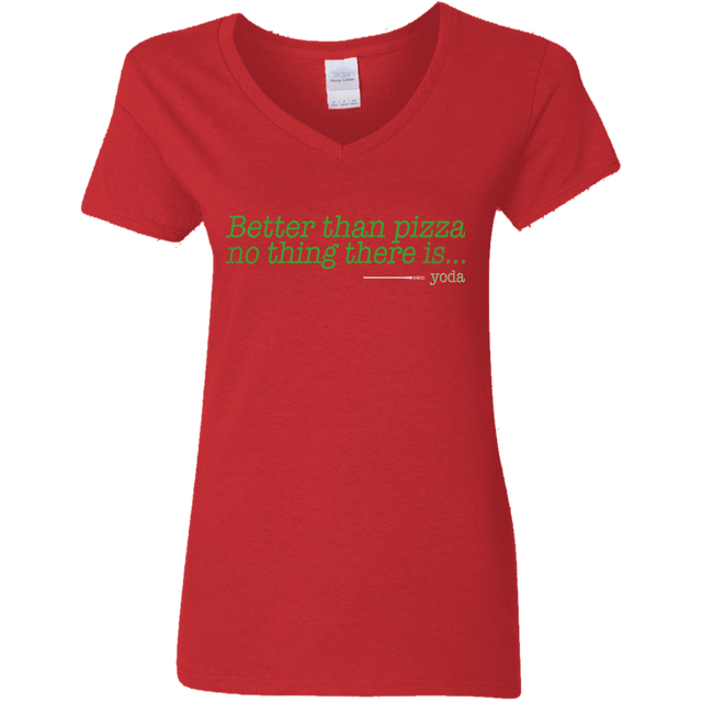 T-Shirts Red / S Eat pizza, You must Women's V-Neck T-Shirt