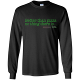 T-Shirts Black / YS Eat pizza, You must Youth Long Sleeve T-Shirt
