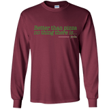 T-Shirts Maroon / YS Eat pizza, You must Youth Long Sleeve T-Shirt