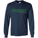 T-Shirts Navy / YS Eat pizza, You must Youth Long Sleeve T-Shirt