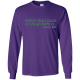 T-Shirts Purple / YS Eat pizza, You must Youth Long Sleeve T-Shirt