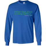 T-Shirts Royal / YS Eat pizza, You must Youth Long Sleeve T-Shirt