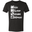 T-Shirts Vintage Black / S Eat Sleep Anime Men's Triblend T-Shirt