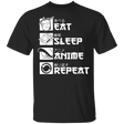 T-Shirts Black / YXS Eat Sleep Anime Youth T-Shirt