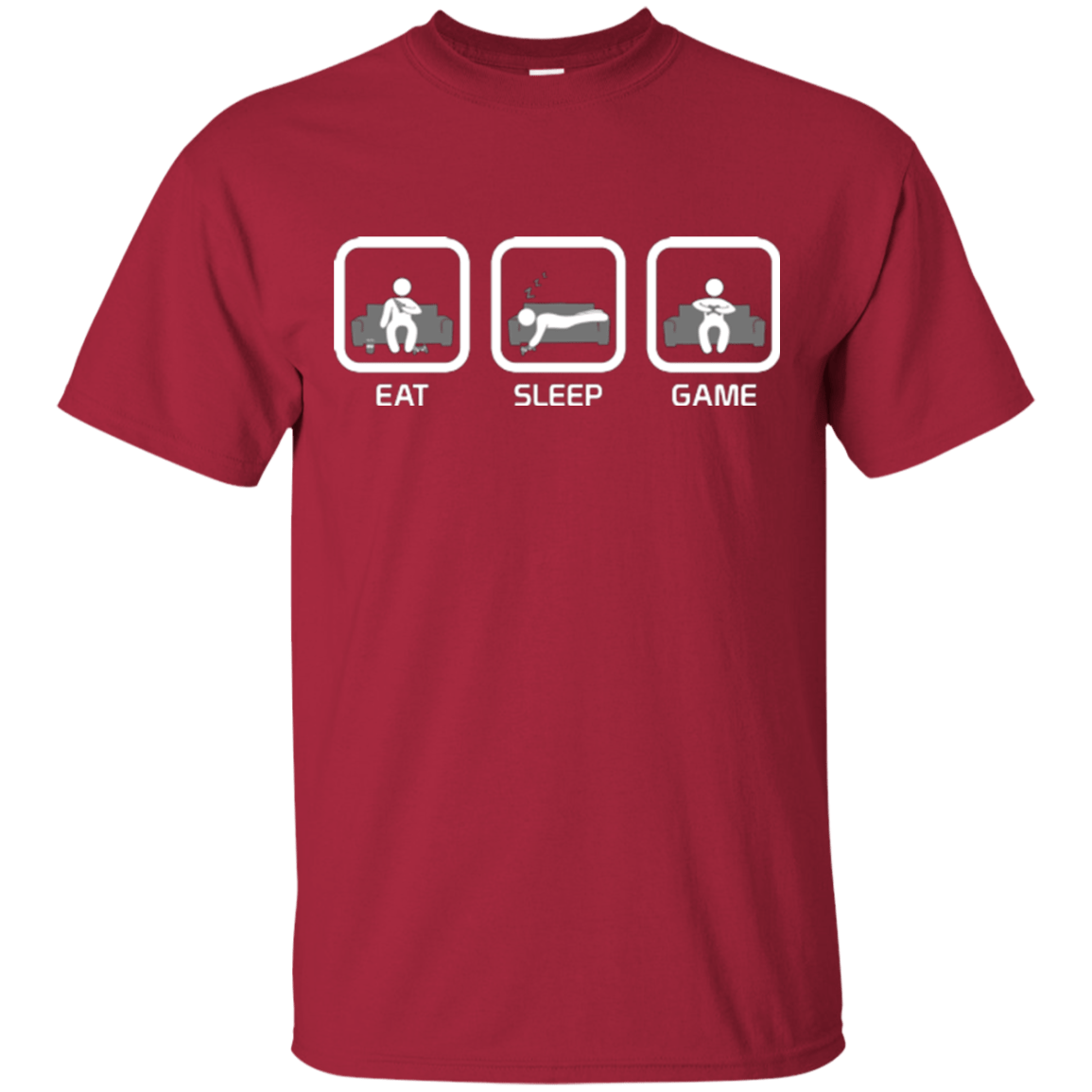 T-Shirts Cardinal / S Eat Sleep Game Console T-Shirt