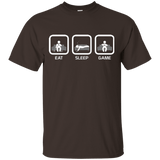 T-Shirts Dark Chocolate / S Eat Sleep Game Console T-Shirt