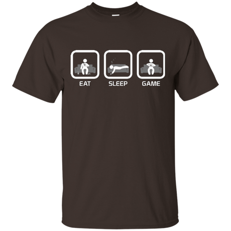 T-Shirts Dark Chocolate / S Eat Sleep Game Console T-Shirt