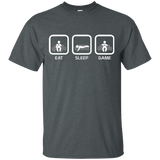 T-Shirts Dark Heather / S Eat Sleep Game Console T-Shirt