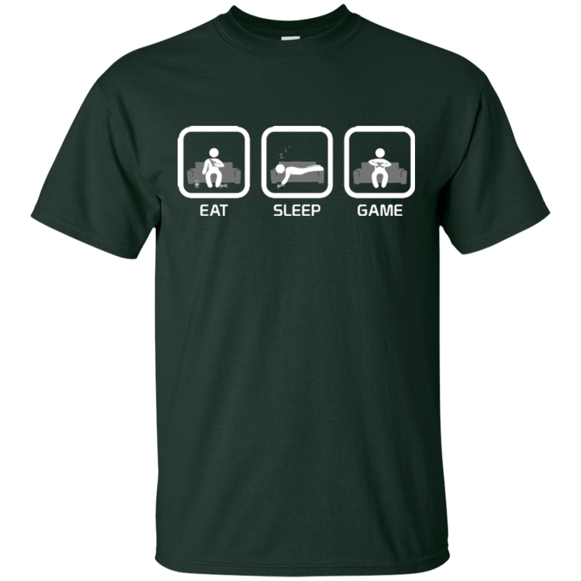 T-Shirts Forest / S Eat Sleep Game Console T-Shirt