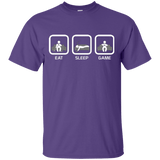 T-Shirts Purple / S Eat Sleep Game Console T-Shirt