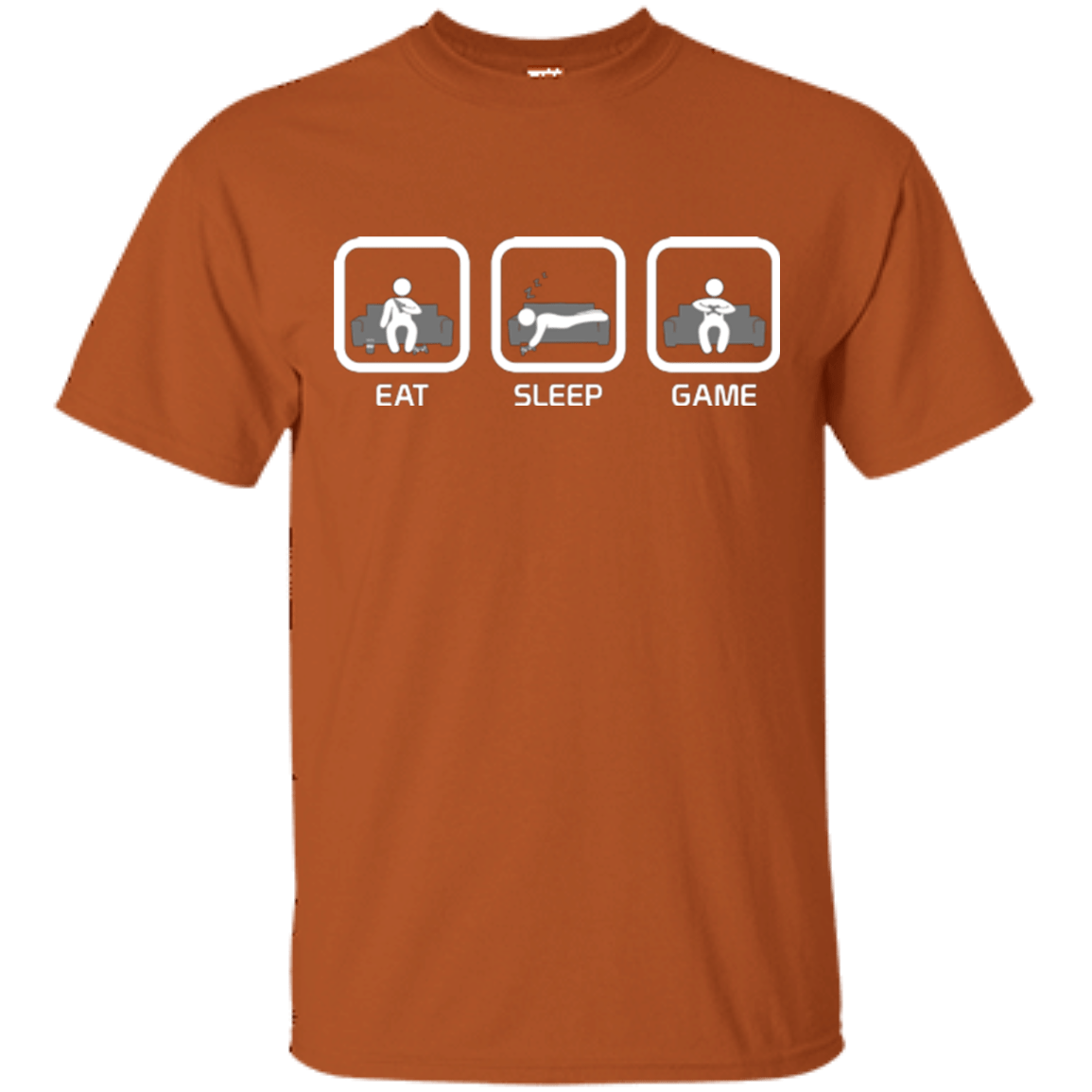 T-Shirts Texas Orange / S Eat Sleep Game Console T-Shirt