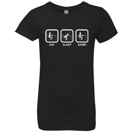 T-Shirts Black / YXS Eat Sleep Game PC Girls Premium T-Shirt