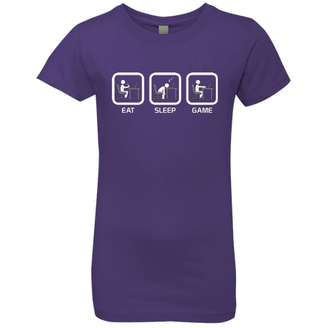 T-Shirts Purple Rush / YXS Eat Sleep Game PC Girls Premium T-Shirt