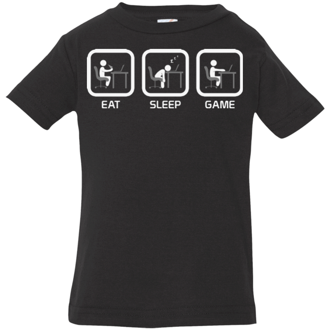 T-Shirts Black / 6 Months Eat Sleep Game PC Infant Premium T-Shirt