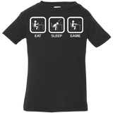 T-Shirts Black / 6 Months Eat Sleep Game PC Infant Premium T-Shirt