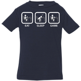 T-Shirts Navy / 6 Months Eat Sleep Game PC Infant Premium T-Shirt