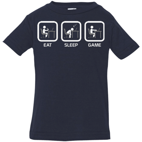T-Shirts Navy / 6 Months Eat Sleep Game PC Infant Premium T-Shirt