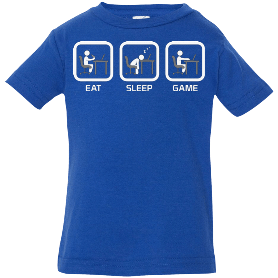 T-Shirts Royal / 6 Months Eat Sleep Game PC Infant Premium T-Shirt