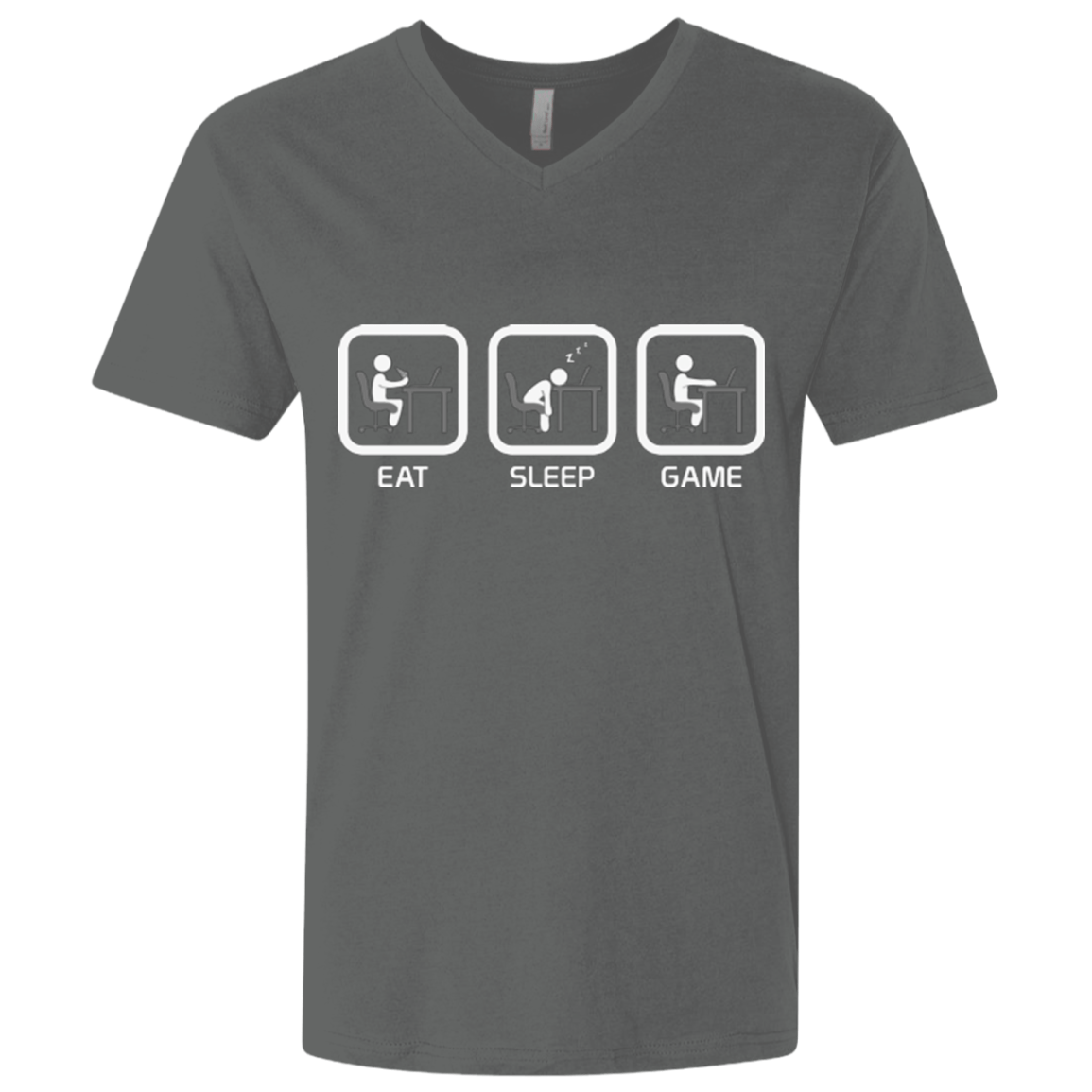 T-Shirts Heavy Metal / X-Small Eat Sleep Game PC Men's Premium V-Neck
