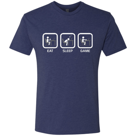 T-Shirts Vintage Navy / Small Eat Sleep Game PC Men's Triblend T-Shirt