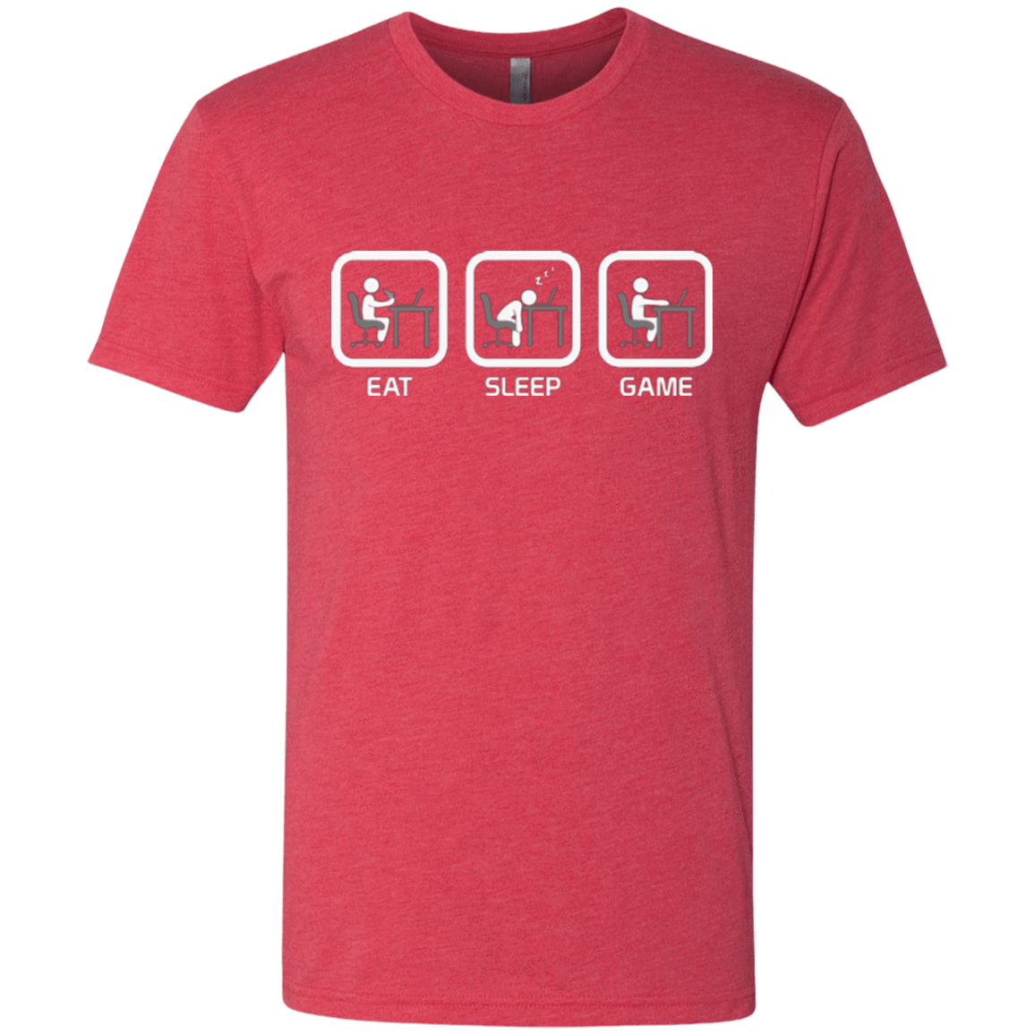 T-Shirts Vintage Red / Small Eat Sleep Game PC Men's Triblend T-Shirt