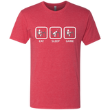T-Shirts Vintage Red / Small Eat Sleep Game PC Men's Triblend T-Shirt