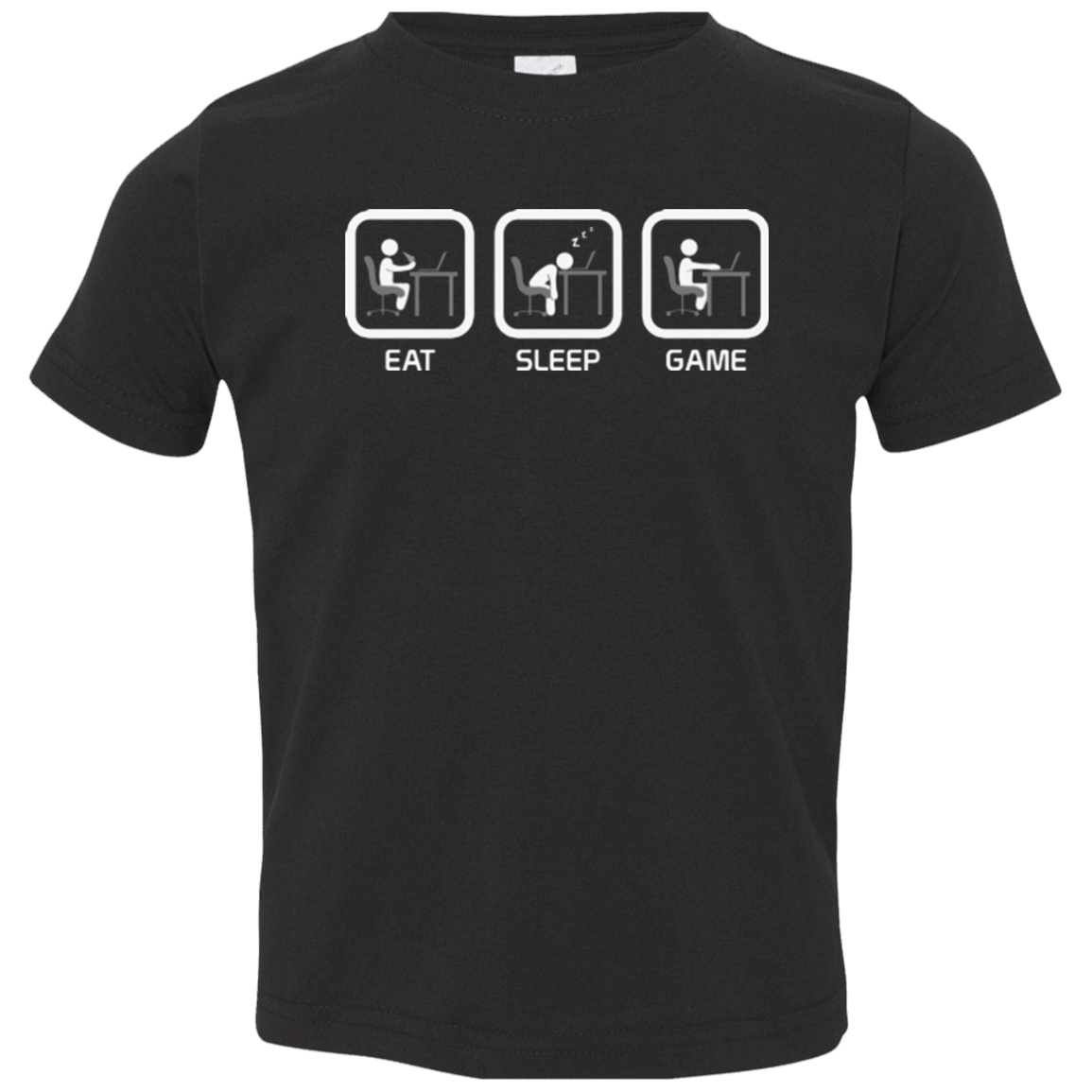 T-Shirts Black / 2T Eat Sleep Game PC Toddler Premium T-Shirt