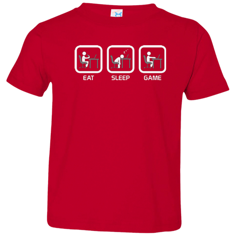T-Shirts Red / 2T Eat Sleep Game PC Toddler Premium T-Shirt