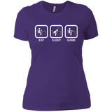 T-Shirts Purple / X-Small Eat Sleep Game PC Women's Premium T-Shirt