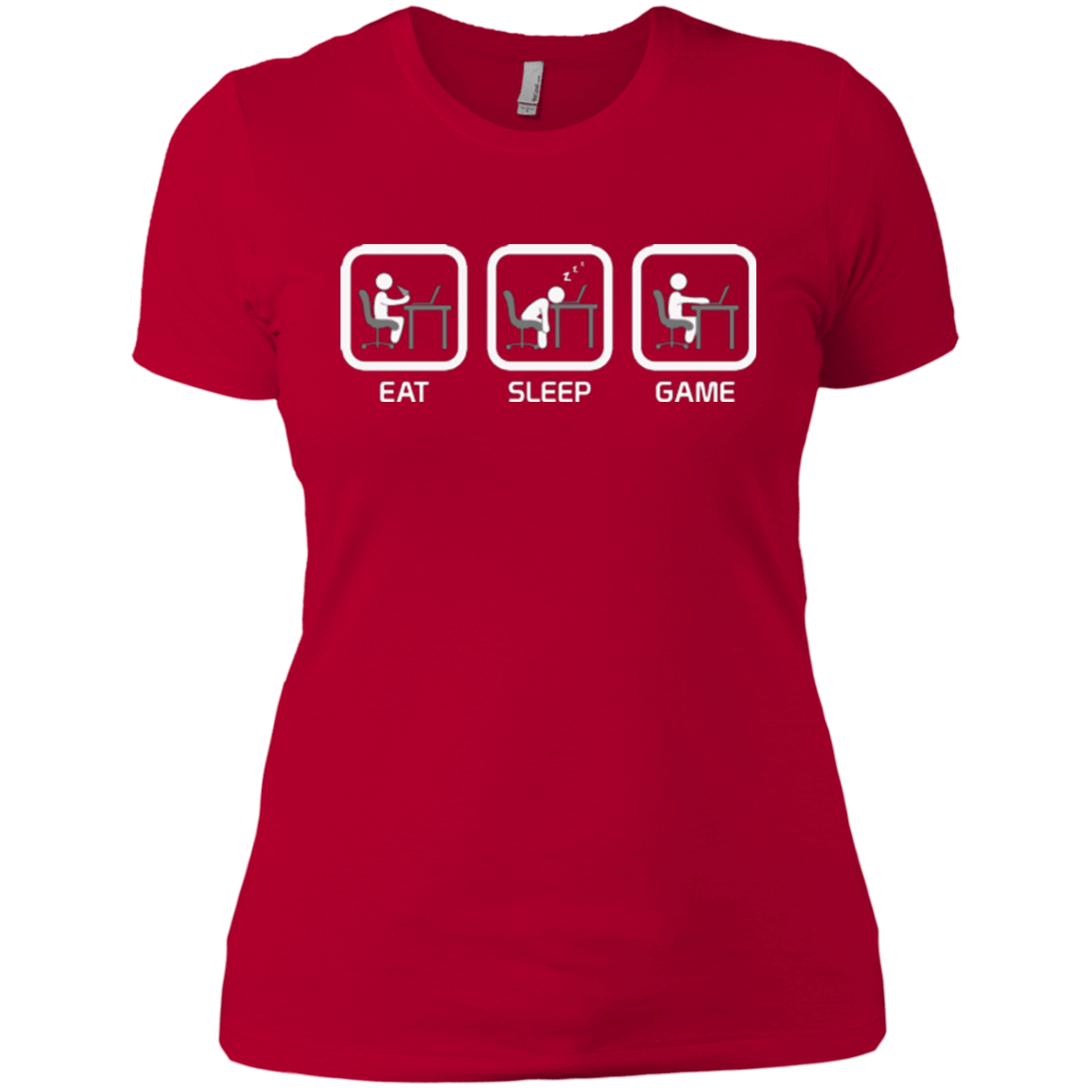 T-Shirts Red / X-Small Eat Sleep Game PC Women's Premium T-Shirt