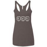 T-Shirts Macchiato / X-Small Eat Sleep Game PC Women's Triblend Racerback Tank