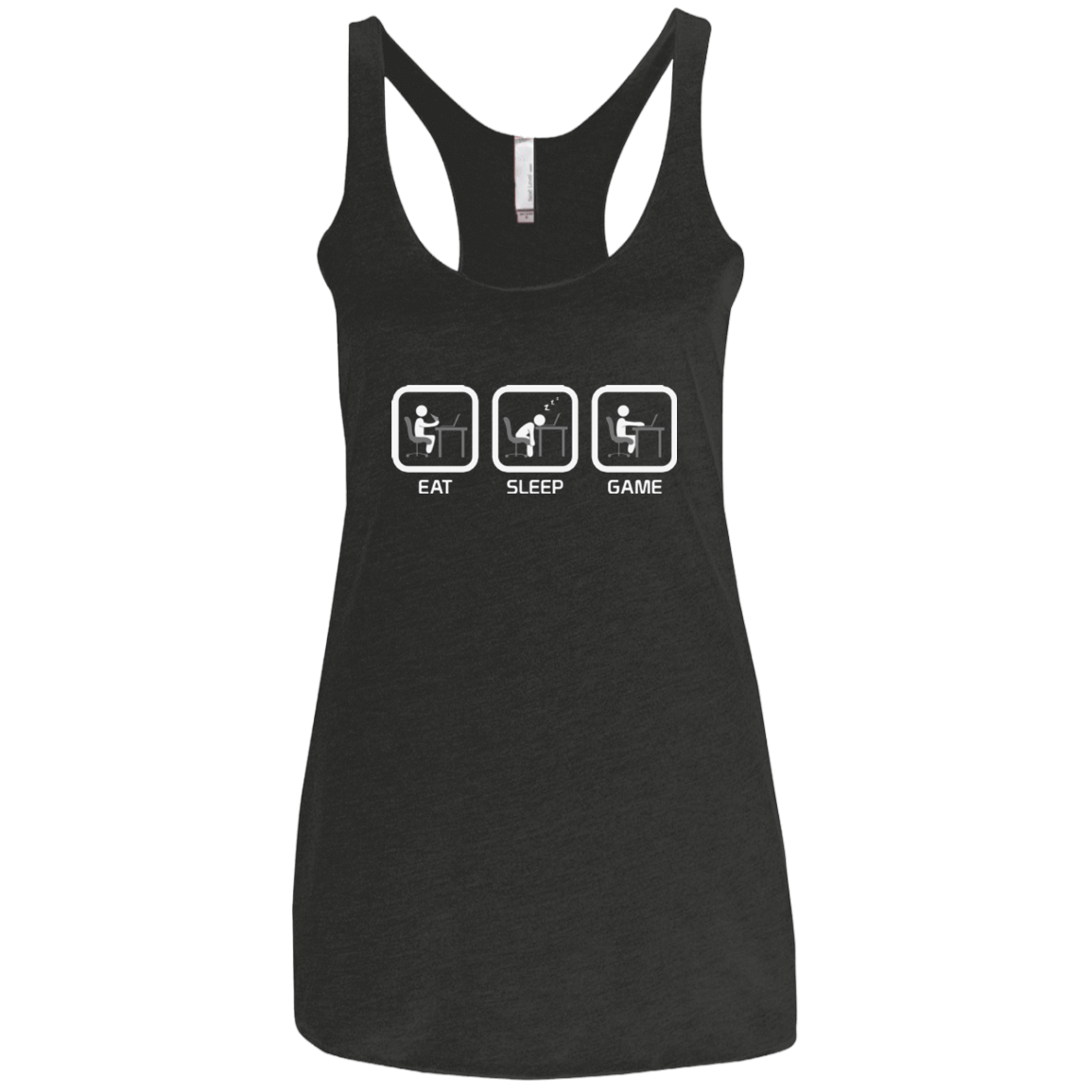 T-Shirts Vintage Black / X-Small Eat Sleep Game PC Women's Triblend Racerback Tank