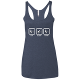 T-Shirts Vintage Navy / X-Small Eat Sleep Game PC Women's Triblend Racerback Tank