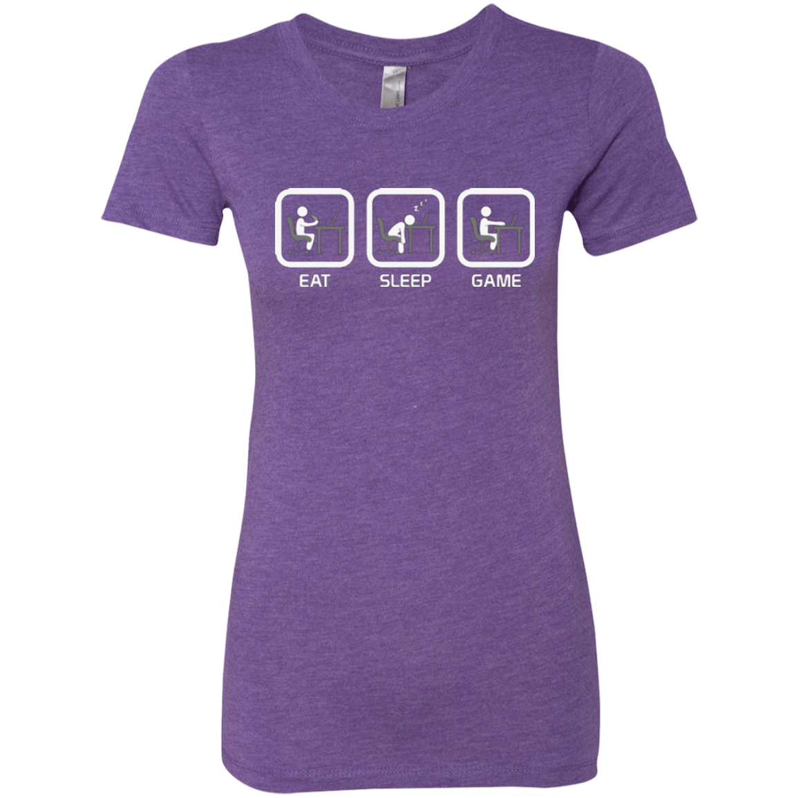 T-Shirts Purple Rush / Small Eat Sleep Game PC Women's Triblend T-Shirt