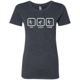 T-Shirts Vintage Navy / Small Eat Sleep Game PC Women's Triblend T-Shirt