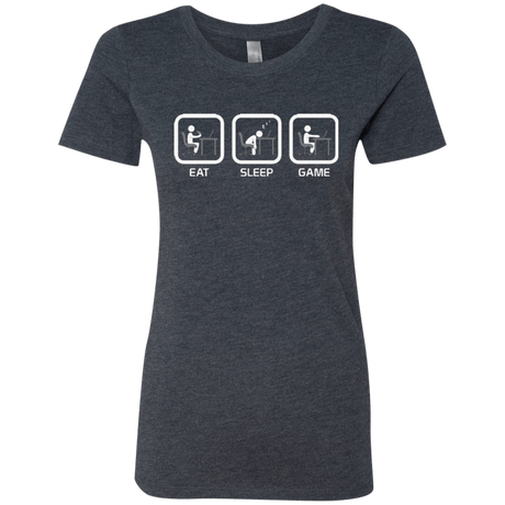 T-Shirts Vintage Navy / Small Eat Sleep Game PC Women's Triblend T-Shirt