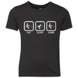 T-Shirts Vintage Black / YXS Eat Sleep Game PC Youth Triblend T-Shirt