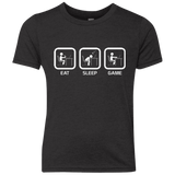 T-Shirts Vintage Black / YXS Eat Sleep Game PC Youth Triblend T-Shirt