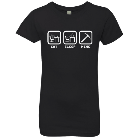T-Shirts Black / YXS Eat Sleep Mine Girls Premium T-Shirt