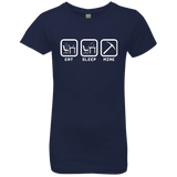 T-Shirts Midnight Navy / YXS Eat Sleep Mine Girls Premium T-Shirt