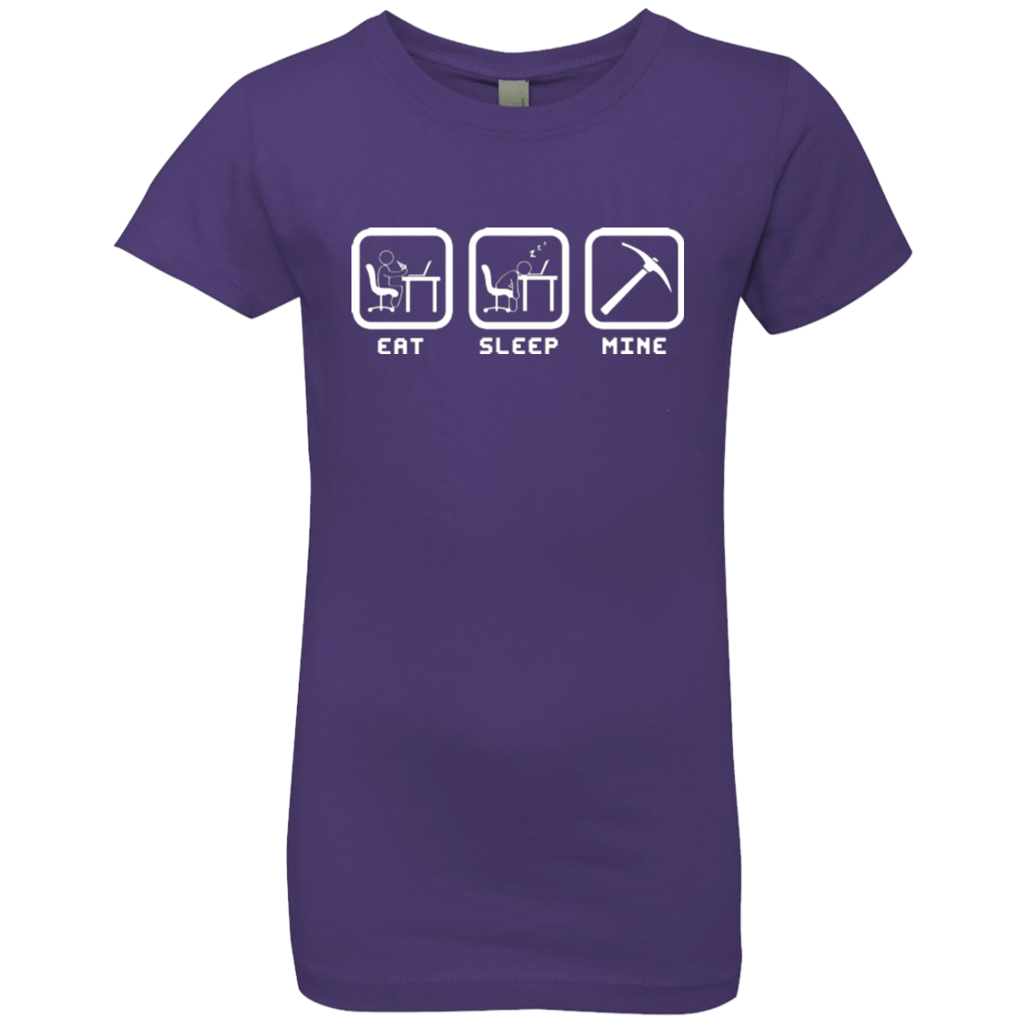T-Shirts Purple Rush / YXS Eat Sleep Mine Girls Premium T-Shirt