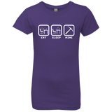 T-Shirts Purple Rush / YXS Eat Sleep Mine Girls Premium T-Shirt