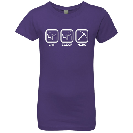 T-Shirts Purple Rush / YXS Eat Sleep Mine Girls Premium T-Shirt