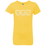 T-Shirts Vibrant Yellow / YXS Eat Sleep Mine Girls Premium T-Shirt