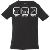 T-Shirts Black / 6 Months Eat Sleep Mine Infant Premium T-Shirt