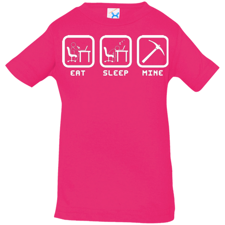 T-Shirts Hot Pink / 6 Months Eat Sleep Mine Infant Premium T-Shirt