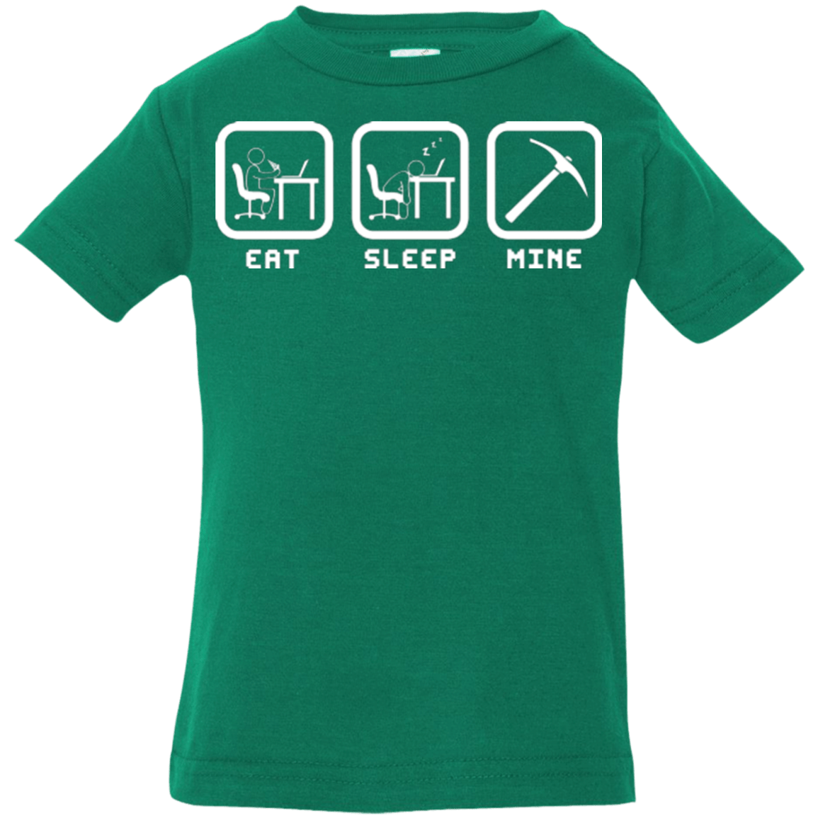 T-Shirts Kelly / 6 Months Eat Sleep Mine Infant Premium T-Shirt